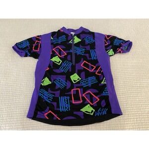 Vintage 90s In Sport USA Cycling Compression  T-shirt Sz Medium Neon Costume